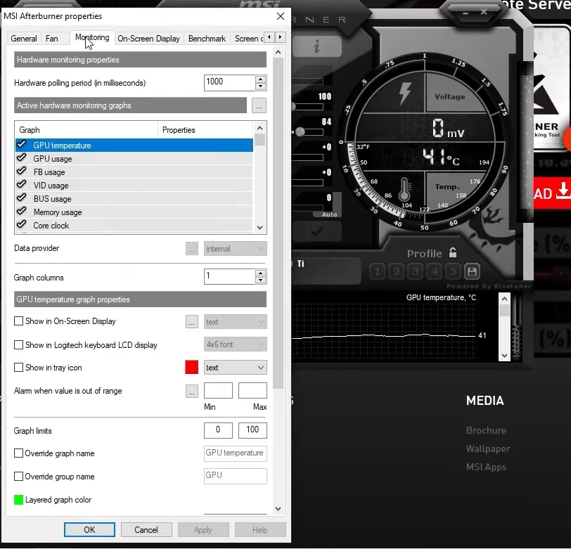 Does Msi Afterburner Show Cpu Temperaturesenable Temp Monitor